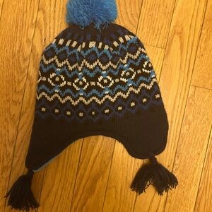 Carter’s Toddler Blue Fair Isle Knit Hat 2t-4t